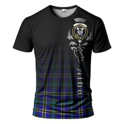 ScotsTee Shop Scottish Hope Modern Clan Crest Tartan T Shirt Featuring Alba Gu Brath Scotland Forever and Ever Celtic Cross