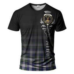 ScotsTee Shop Scottish Gordon Dress Modern Clan Crest Tartan T Shirt Featuring Alba Gu Brath Scotland Forever and Ever Celtic Cross