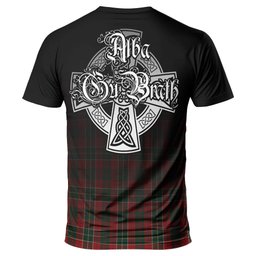 ScotsTee Shop Scottish Hunter USA Clan Crest Tartan T Shirt Featuring Alba Gu Brath Scotland Forever and Ever Celtic Cross