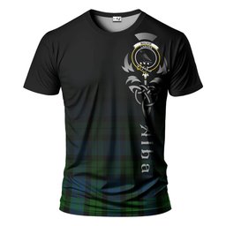 ScotsTee Shop Scottish MacKie Clan Crest Tartan T Shirt Featuring Alba Gu Brath Scotland Forever and Ever Celtic Cross