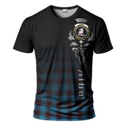 ScotsTee Shop Scottish Home Ancient Clan Crest Tartan T Shirt Featuring Alba Gu Brath Scotland Forever and Ever Celtic Cross