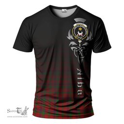 ScotsTee Shop Scottish MacColl Clan Crest Tartan T Shirt Featuring Alba Gu Brath Scotland Forever and Ever Celtic Cross