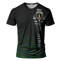 ScotsTee Shop Scottish MacKendrick Clan Crest Tartan T Shirt Featuring Alba Gu Brath Scotland Forever and Ever Celtic Cross