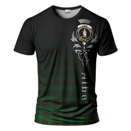 ScotsTee Shop Scottish Logie Clan Crest Tartan T Shirt Featuring Alba Gu Brath Scotland Forever and Ever Celtic Cross