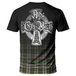 ScotsTee Shop Scottish Hay White Dress Clan Crest Tartan T Shirt Featuring Alba Gu Brath Scotland Forever and Ever Celtic Cross