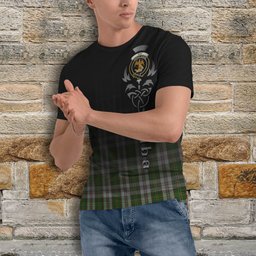 ScotsTee Shop Scottish Hay White Dress Clan Crest Tartan T Shirt Featuring Alba Gu Brath Scotland Forever and Ever Celtic Cross
