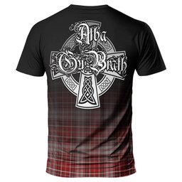 ScotsTee Shop Scottish MacDougall Dress Clan Crest Tartan T Shirt Featuring Alba Gu Brath Scotland Forever and Ever Celtic Cross
