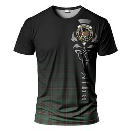 ScotsTee Shop Scottish MacKinnon Hunting Ancient Clan Crest Tartan T Shirt Featuring Alba Gu Brath Scotland Forever and Ever Celtic Cross