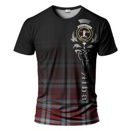ScotsTee Shop Scottish MacCulloch Dress Clan Crest Tartan T Shirt Featuring Alba Gu Brath Scotland Forever and Ever Celtic Cross