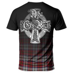 ScotsTee Shop Scottish MacCulloch Dress Clan Crest Tartan T Shirt Featuring Alba Gu Brath Scotland Forever and Ever Celtic Cross