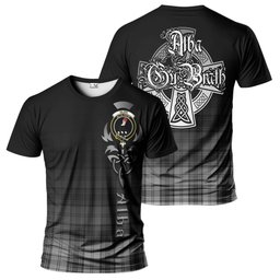 ScotsTee Shop Scottish Glen Clan Crest Tartan T Shirt Featuring Alba Gu Brath Scotland Forever and Ever Celtic Cross