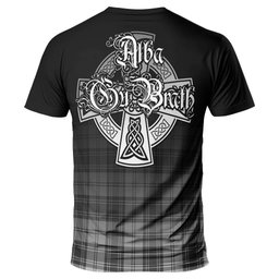 ScotsTee Shop Scottish Glen Clan Crest Tartan T Shirt Featuring Alba Gu Brath Scotland Forever and Ever Celtic Cross