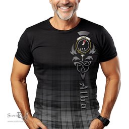 ScotsTee Shop Scottish Glen Clan Crest Tartan T Shirt Featuring Alba Gu Brath Scotland Forever and Ever Celtic Cross