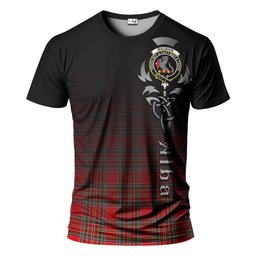 ScotsTee Shop Scottish MacBain Clan Crest Tartan T Shirt Featuring Alba Gu Brath Scotland Forever and Ever Celtic Cross