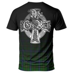 ScotsTee Shop Scottish Henderson Modern Clan Crest Tartan T Shirt Featuring Alba Gu Brath Scotland Forever and Ever Celtic Cross