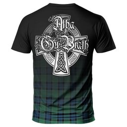 ScotsTee Shop Scottish Graham of Menteith Ancient Clan Crest Tartan T Shirt Featuring Alba Gu Brath Scotland Forever and Ever Celtic Cross