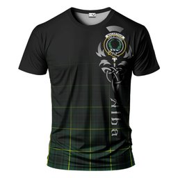 ScotsTee Shop Scottish MacArthur Modern Clan Crest Tartan T Shirt Featuring Alba Gu Brath Scotland Forever and Ever Celtic Cross