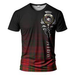 ScotsTee Shop Scottish Heron Clan Crest Tartan T Shirt Featuring Alba Gu Brath Scotland Forever and Ever Celtic Cross