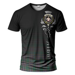 ScotsTee Shop Scottish MacFarlane Hunting Ancient Clan Crest Tartan T Shirt Featuring Alba Gu Brath Scotland Forever and Ever Celtic Cross