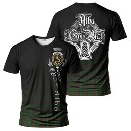ScotsTee Shop Scottish MacKintosh Hunting Clan Crest Tartan T Shirt Featuring Alba Gu Brath Scotland Forever and Ever Celtic Cross