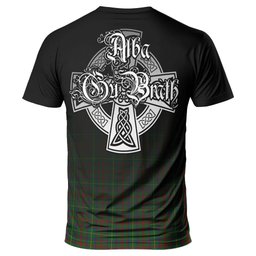 ScotsTee Shop Scottish MacKintosh Hunting Clan Crest Tartan T Shirt Featuring Alba Gu Brath Scotland Forever and Ever Celtic Cross