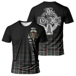 ScotsTee Shop Scottish Innes Dress Clan Crest Tartan T Shirt Featuring Alba Gu Brath Scotland Forever and Ever Celtic Cross