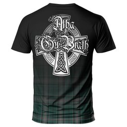 ScotsTee Shop Scottish Kelly of Sleat Hunting Clan Crest Tartan T Shirt Featuring Alba Gu Brath Scotland Forever and Ever Celtic Cross