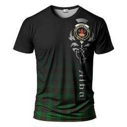 ScotsTee Shop Scottish Lundin Clan Crest Tartan T Shirt Featuring Alba Gu Brath Scotland Forever and Ever Celtic Cross