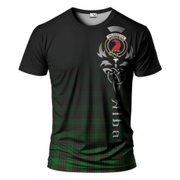 ScotsTee Shop Scottish Halkerston Clan Crest Tartan T Shirt Featuring Alba Gu Brath Scotland Forever and Ever Celtic Cross
