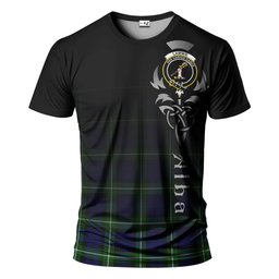 ScotsTee Shop Scottish Lammie Clan Crest Tartan T Shirt Featuring Alba Gu Brath Scotland Forever and Ever Celtic Cross