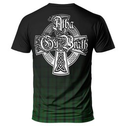 ScotsTee Shop Scottish Kincaid Clan Crest Tartan T Shirt Featuring Alba Gu Brath Scotland Forever and Ever Celtic Cross