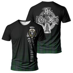 ScotsTee Shop Scottish Hope Vere Clan Crest Tartan T Shirt Featuring Alba Gu Brath Scotland Forever and Ever Celtic Cross