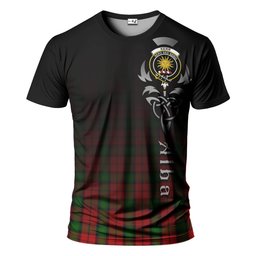 ScotsTee Shop Scottish Kerr Clan Crest Tartan T Shirt Featuring Alba Gu Brath Scotland Forever and Ever Celtic Cross
