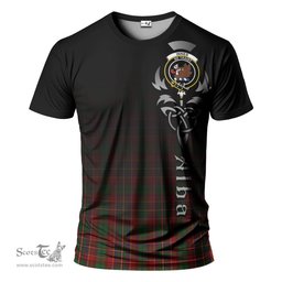 ScotsTee Shop Scottish Innes Clan Crest Tartan T Shirt Featuring Alba Gu Brath Scotland Forever and Ever Celtic Cross