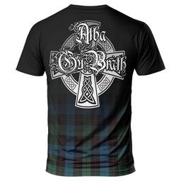 ScotsTee Shop Scottish Guthrie Clan Crest Tartan T Shirt Featuring Alba Gu Brath Scotland Forever and Ever Celtic Cross