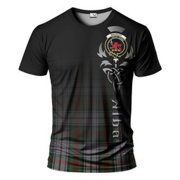 ScotsTee Shop Scottish MacDuff Dress Clan Crest Tartan T Shirt Featuring Alba Gu Brath Scotland Forever and Ever Celtic Cross