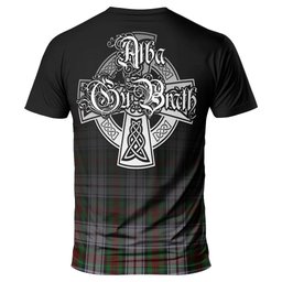 ScotsTee Shop Scottish MacDuff Dress Clan Crest Tartan T Shirt Featuring Alba Gu Brath Scotland Forever and Ever Celtic Cross