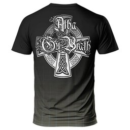 ScotsTee Shop Scottish Haig Clan Crest Tartan T Shirt Featuring Alba Gu Brath Scotland Forever and Ever Celtic Cross