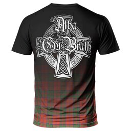 ScotsTee Shop Scottish Grant Ancient Clan Crest Tartan T Shirt Featuring Alba Gu Brath Scotland Forever and Ever Celtic Cross