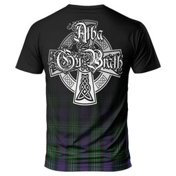 ScotsTee Shop Scottish Rose Hunting Clan Crest Tartan T Shirt Featuring Alba Gu Brath Scotland Forever and Ever Celtic Cross