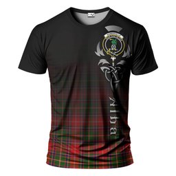 ScotsTee Shop Scottish Somerville Modern Clan Crest Tartan T Shirt Featuring Alba Gu Brath Scotland Forever and Ever Celtic Cross