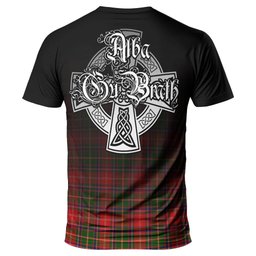 ScotsTee Shop Scottish Somerville Modern Clan Crest Tartan T Shirt Featuring Alba Gu Brath Scotland Forever and Ever Celtic Cross