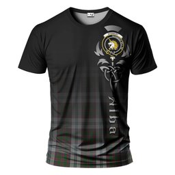 ScotsTee Shop Scottish Stewart of Appin Dress Clan Crest Tartan T Shirt Featuring Alba Gu Brath Scotland Forever and Ever Celtic Cross