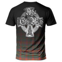 ScotsTee Shop Scottish MacIntosh Ancient Clan Crest Tartan T Shirt Featuring Alba Gu Brath Scotland Forever and Ever Celtic Cross