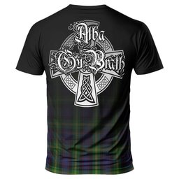 ScotsTee Shop Scottish Watson Clan Crest Tartan T Shirt Featuring Alba Gu Brath Scotland Forever and Ever Celtic Cross