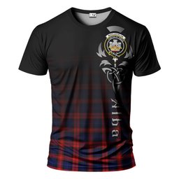 ScotsTee Shop Scottish MacLachlan Modern Clan Crest Tartan T Shirt Featuring Alba Gu Brath Scotland Forever and Ever Celtic Cross