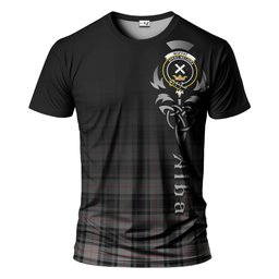 ScotsTee Shop Scottish Moffat Modern Clan Crest Tartan T Shirt Featuring Alba Gu Brath Scotland Forever and Ever Celtic Cross