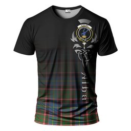 ScotsTee Shop Scottish Stirling Bannockburn Clan Crest Tartan T Shirt Featuring Alba Gu Brath Scotland Forever and Ever Celtic Cross