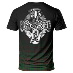 ScotsTee Shop Scottish Matheson Hunting Highland Clan Crest Tartan T Shirt Featuring Alba Gu Brath Scotland Forever and Ever Celtic Cross