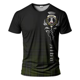 ScotsTee Shop Scottish MacLean Hunting Clan Crest Tartan T Shirt Featuring Alba Gu Brath Scotland Forever and Ever Celtic Cross